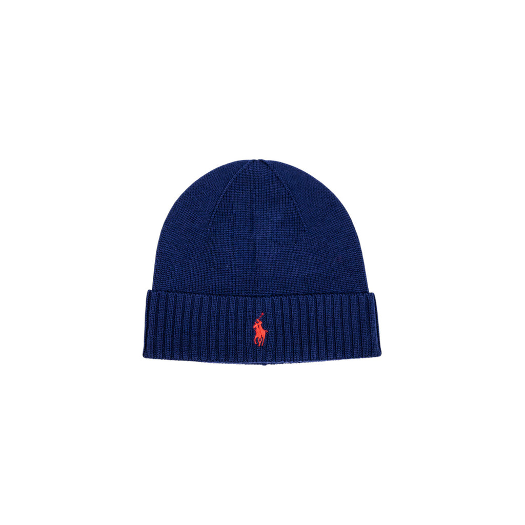 Ralph Lauren Cappello Donna in maglia di pura lana Merino colore blu navy - Modello 710886137002