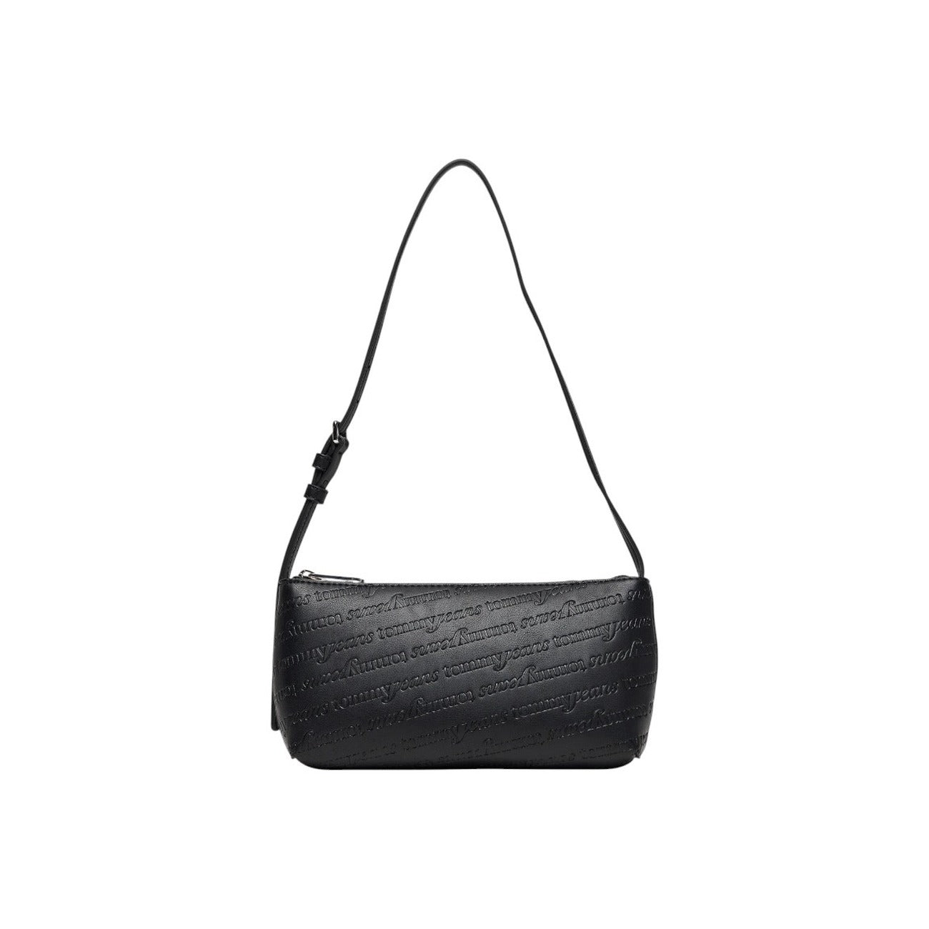 Tommy Hilfiger Jeans Borsa Donna borsa a spalla con logo in rilievo con cerniera colore Nera - Modello AW0AW17867