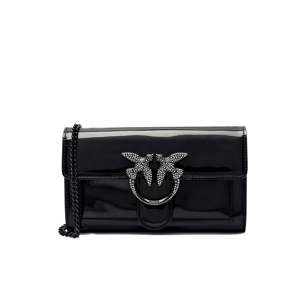 Pinko Portafogli Unica Donna Nero con logo Metallo - Modello B_44932