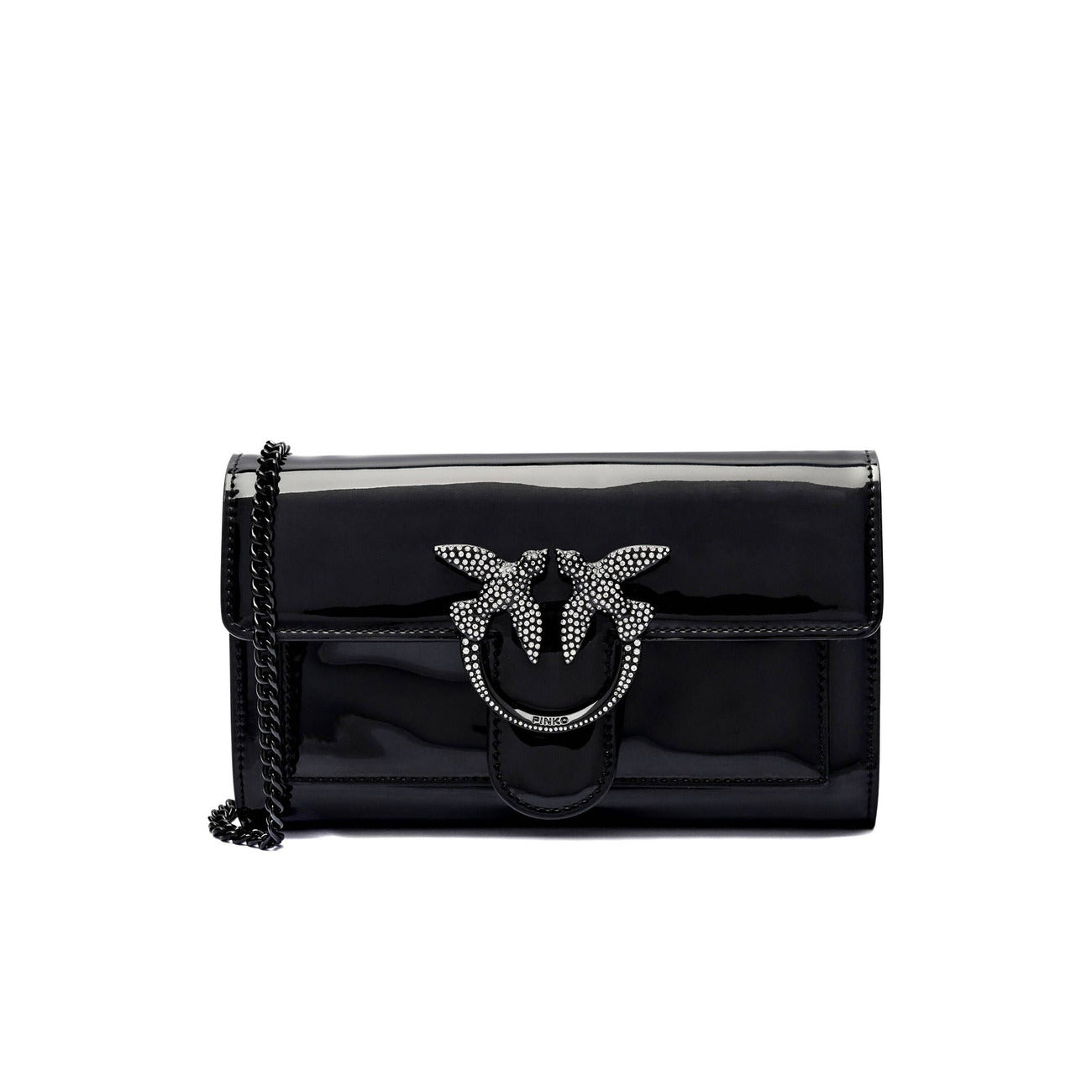 Pinko Portafogli Unica Donna Nero con logo Metallo - Modello B_44932