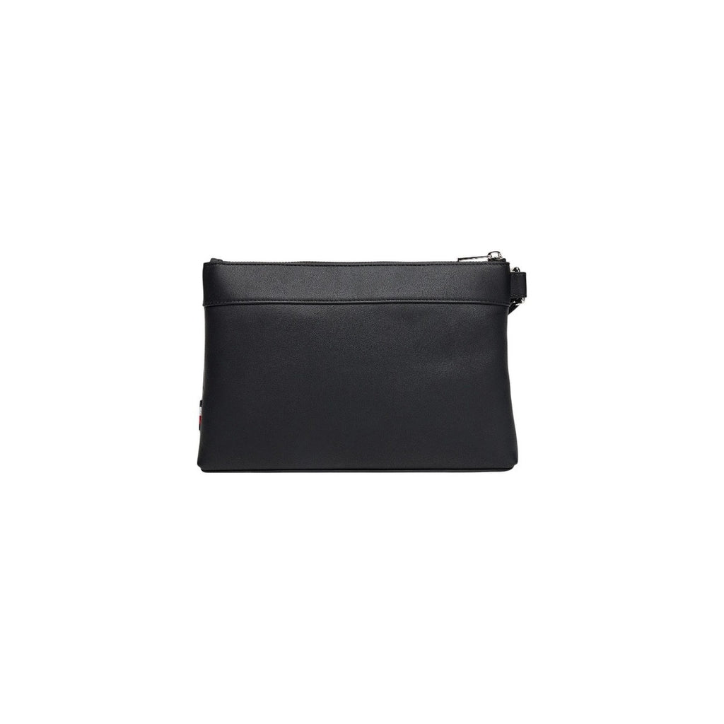 Tommy Hilfiger pochette Uomo con logo frontale e polsino laterale removibile colore Nero con cerniera - Modello AM0AM13804