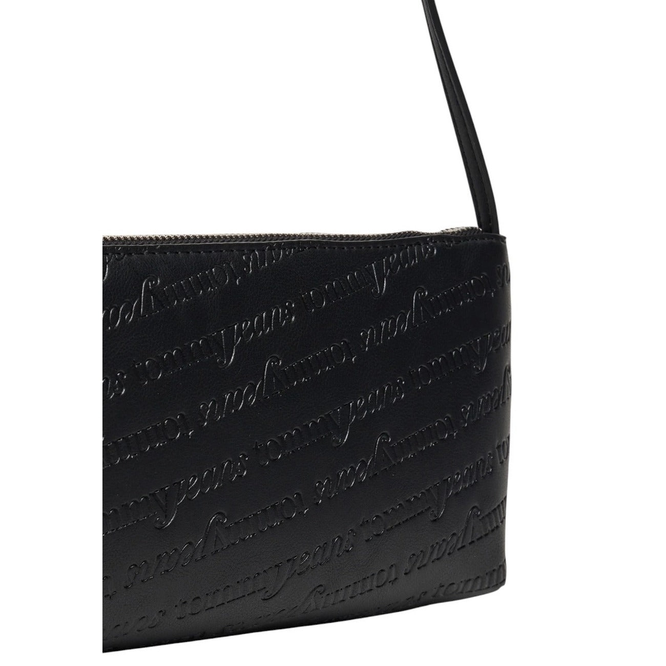 Tommy Hilfiger Jeans Borsa Donna borsa a spalla con logo in rilievo con cerniera colore Nera - Modello AW0AW17867