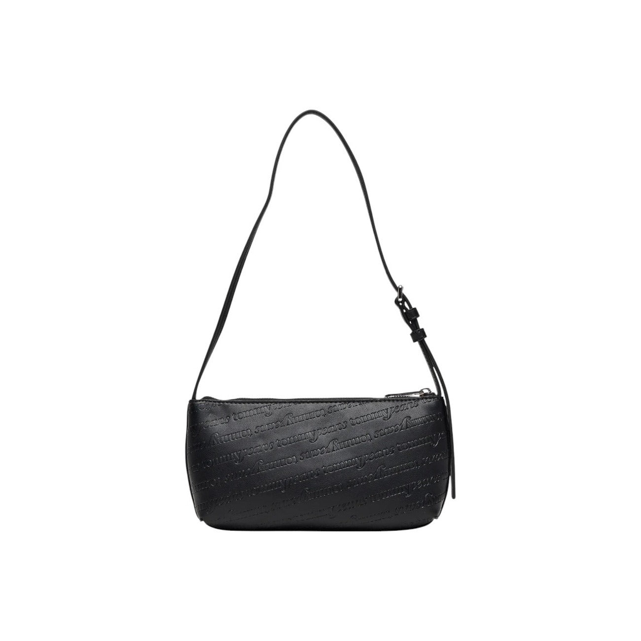 Tommy Hilfiger Jeans Borsa Donna borsa a spalla con logo in rilievo con cerniera colore Nera - Modello AW0AW17867
